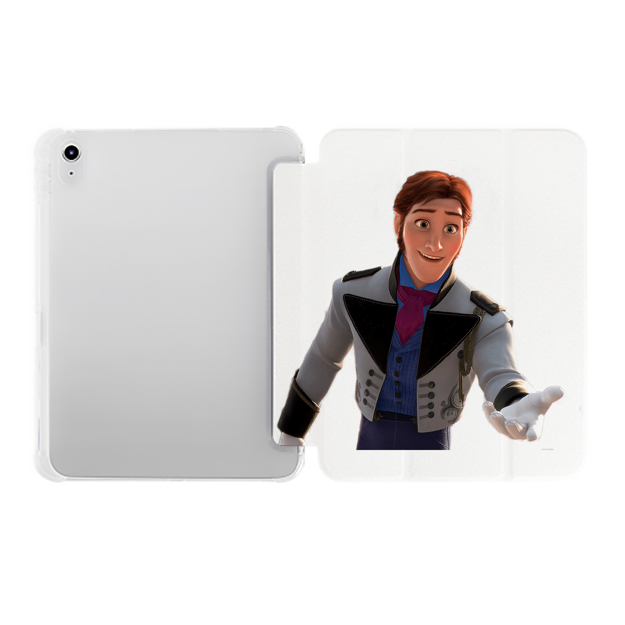 （画像用） アナと雪の女王 アンナ エルサ Frozen Anna Elsa IPad ケース ペン収納付き 三つ折りスタンド PUレザー×シリコン 対応機種9.5/10.5/10.9インチ